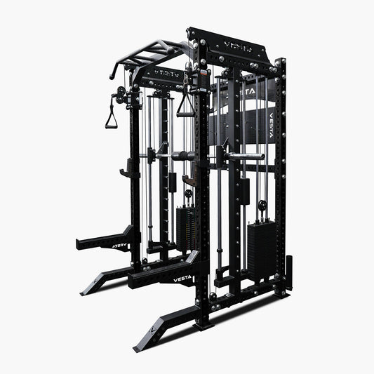 Vesta Pro Series 3IN1 Ultimate Rack with Smith Machine in a home gym