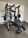 Smith Machine Home Gym and FID Bench Weight Plates