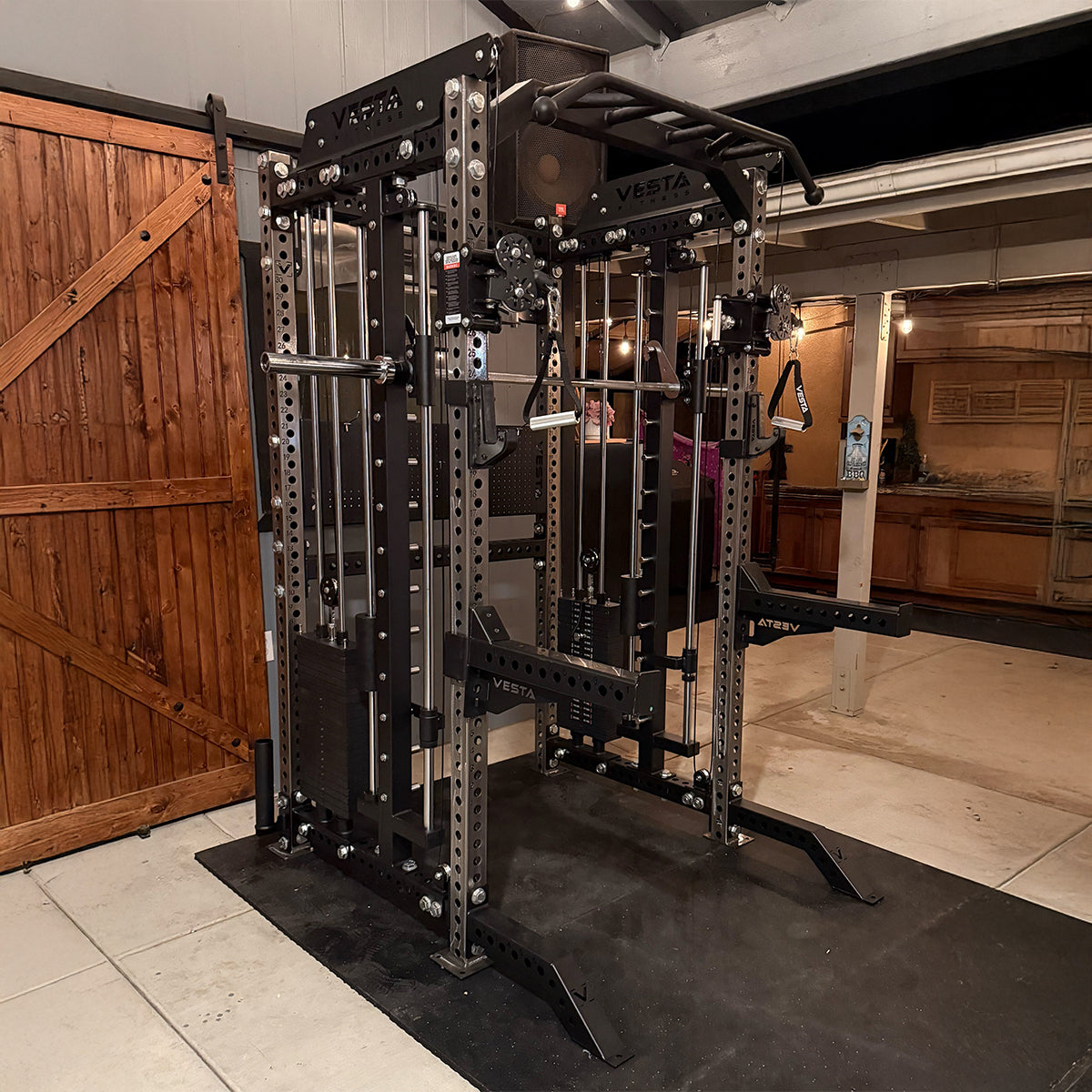Vesta Pro Series 3IN1 Smith machine bar and J-cups