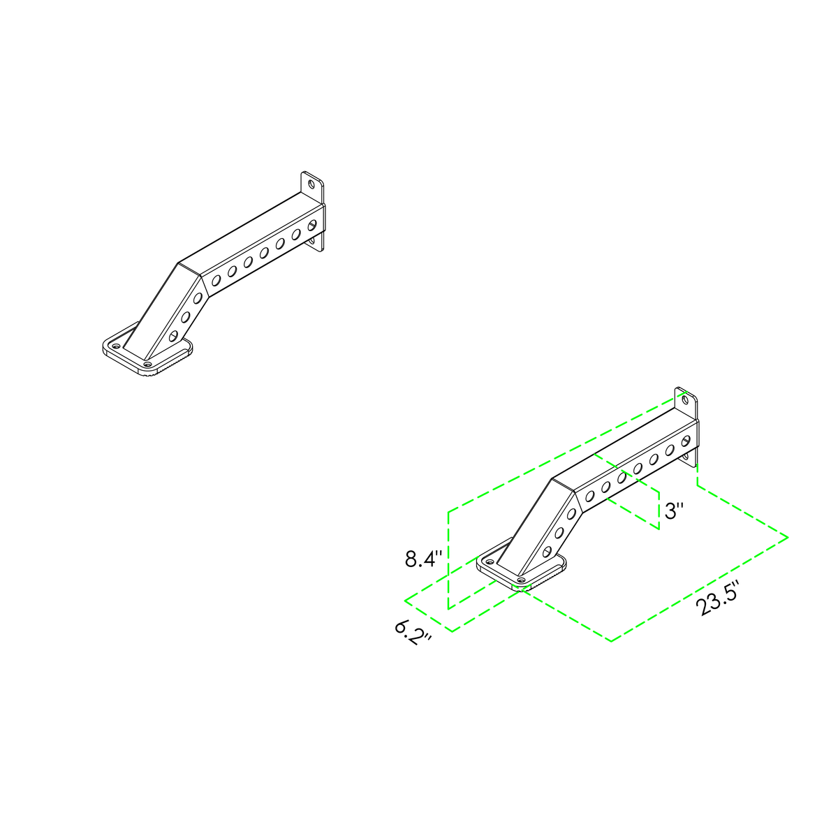 VForce Front Foot Extension - Standard