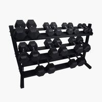 Rubber Hex Dumbbells (Pairs)