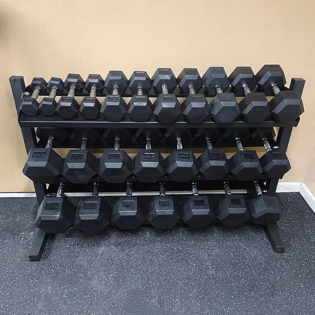 Rubber Hex Dumbbells (Pairs) | Vesta Fitness