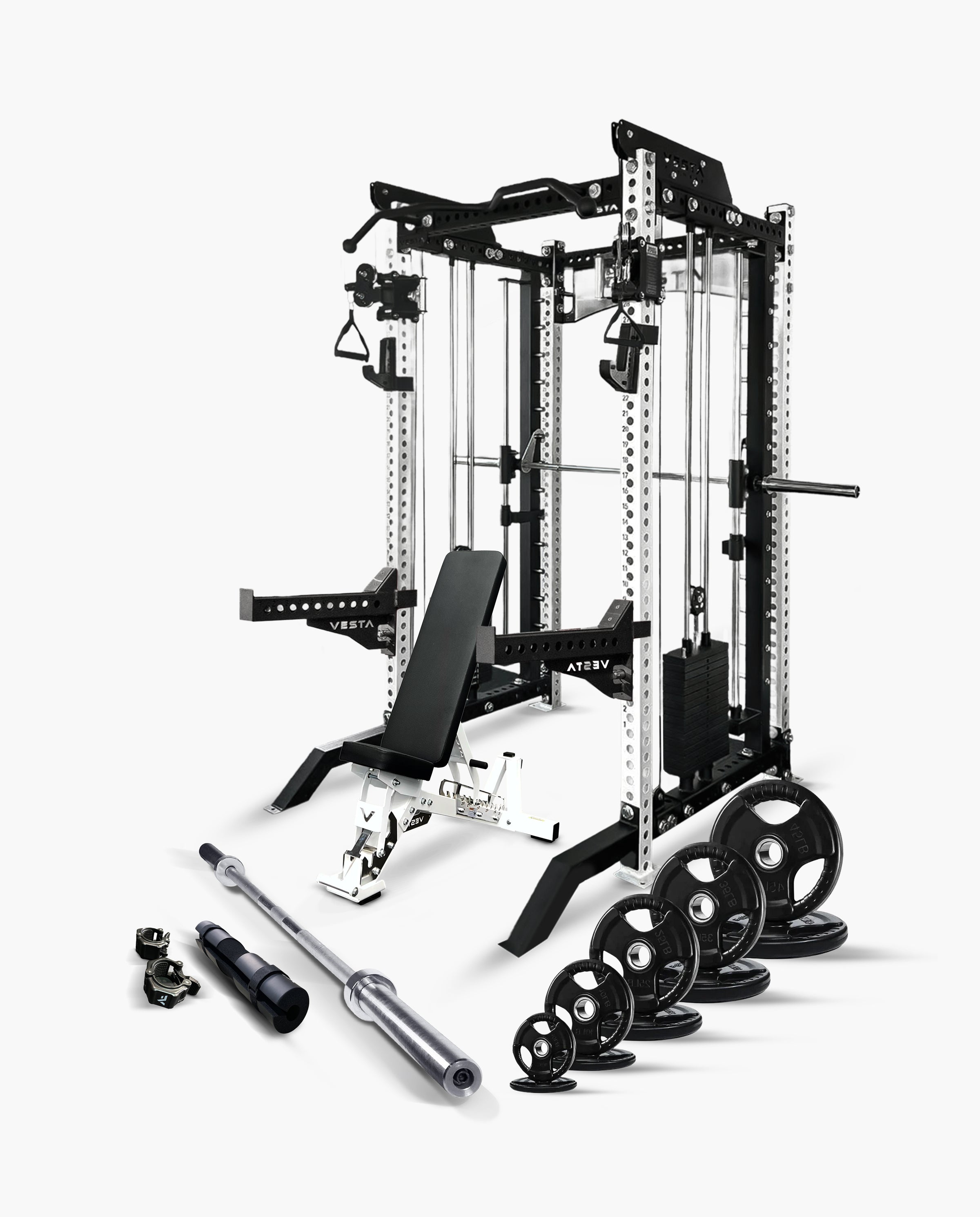 Ultimate Package II - PRO SERIES 3IN1 Ultimate Rack With Smith Machine ...