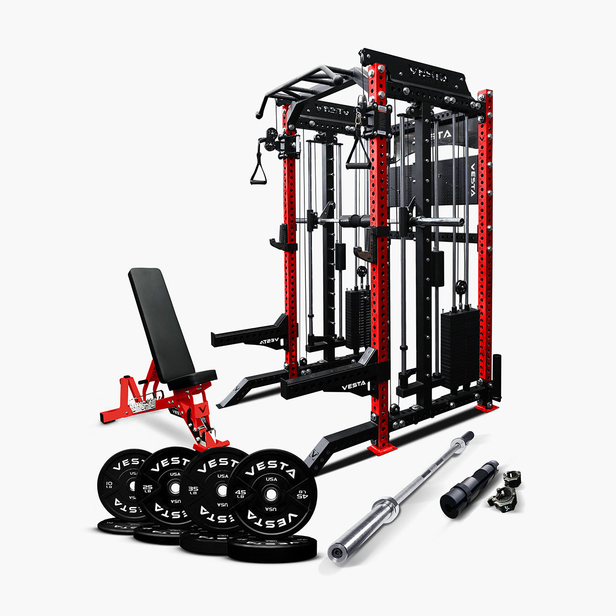 Ultimate Package II - PRO SERIES 3IN1 Ultimate Rack With Smith