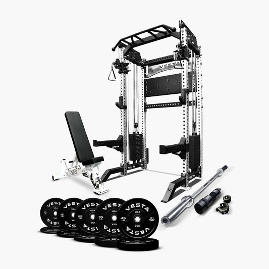 Ultimate Package I - PRO SERIES 2IN1 Ultimate Half Rack Functional Trainer Combo