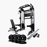 Ultimate Package I - PRO SERIES 2IN1 Ultimate Half Rack Functional Trainer Combo