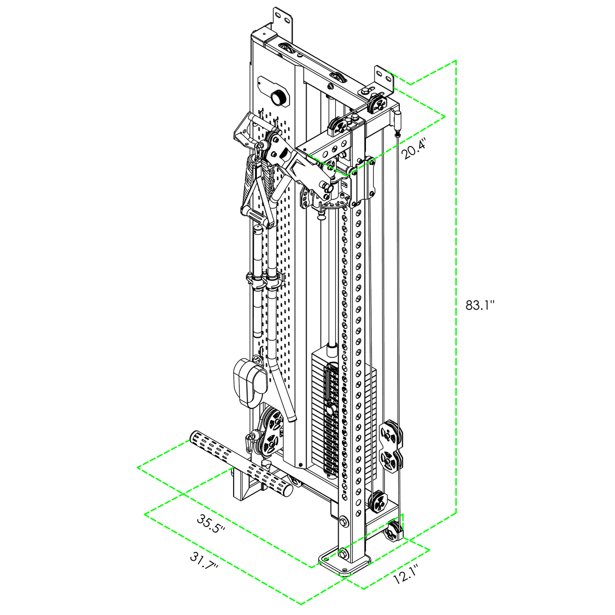 VForce Wall Mounted Lat Tower