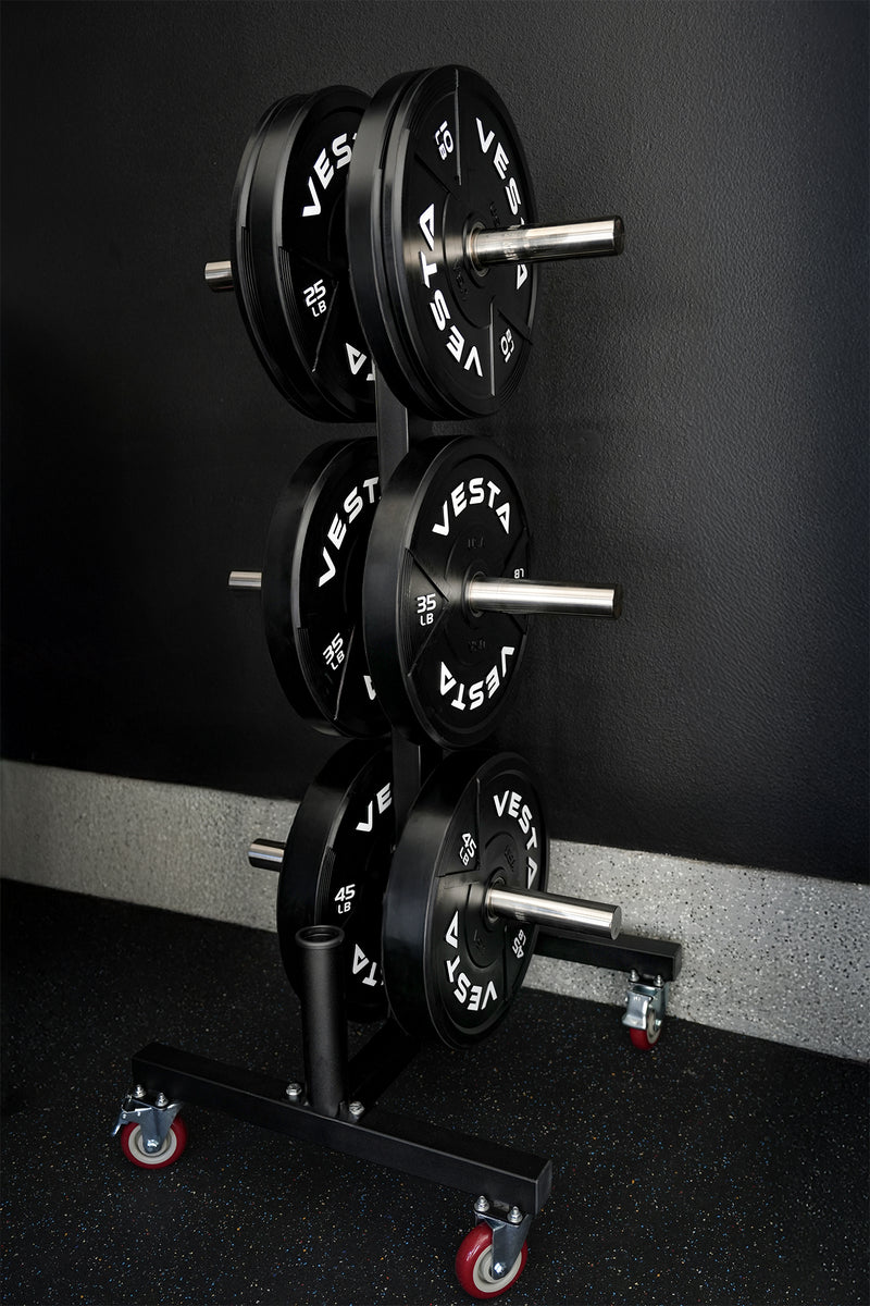 Vertical Weight Plate Tree With Two Barbell Holders (BACKORDERED