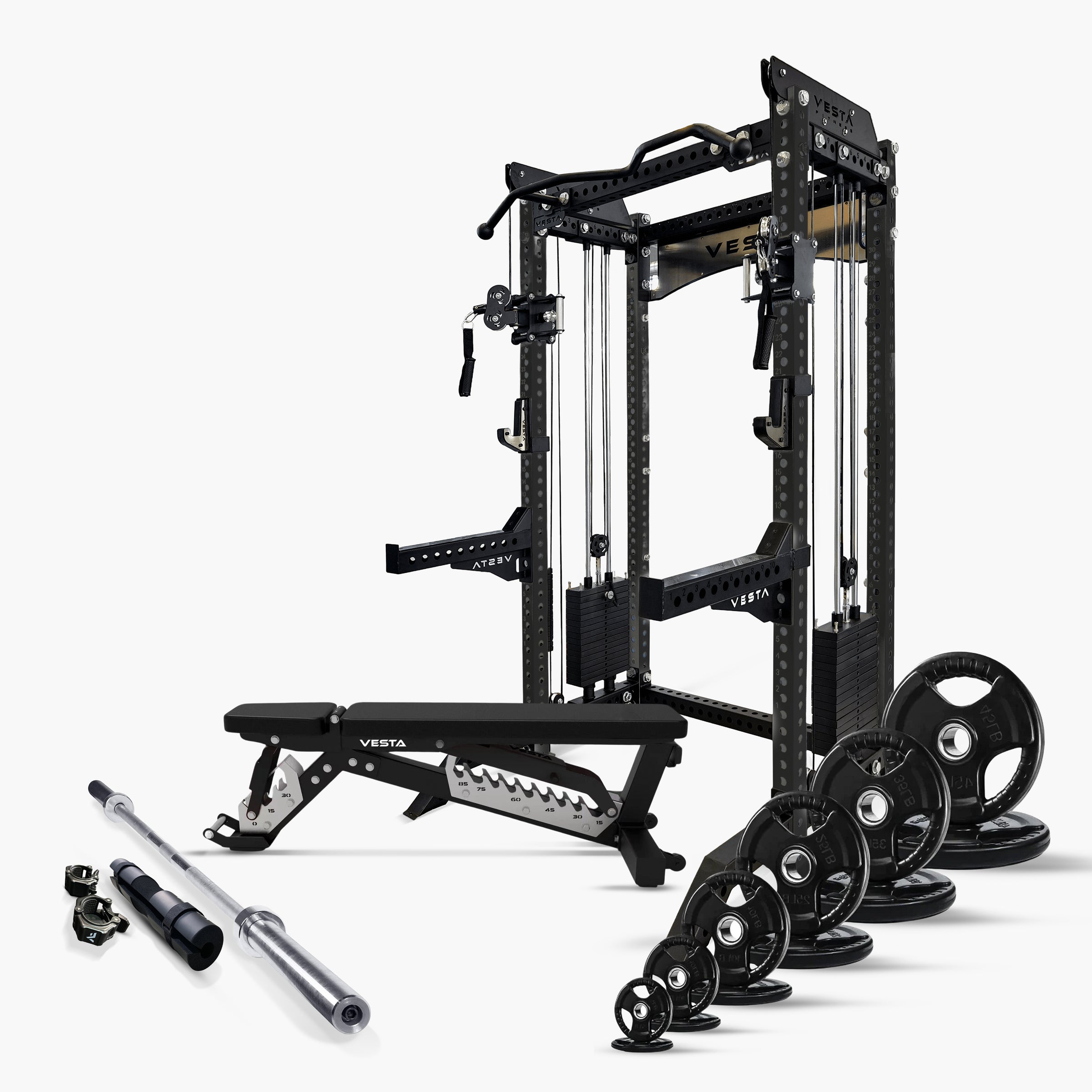 Tra Racks Ultimate Package I - PRO SERIES 2IN1 Ultimate Half Rack Functional Tra ...