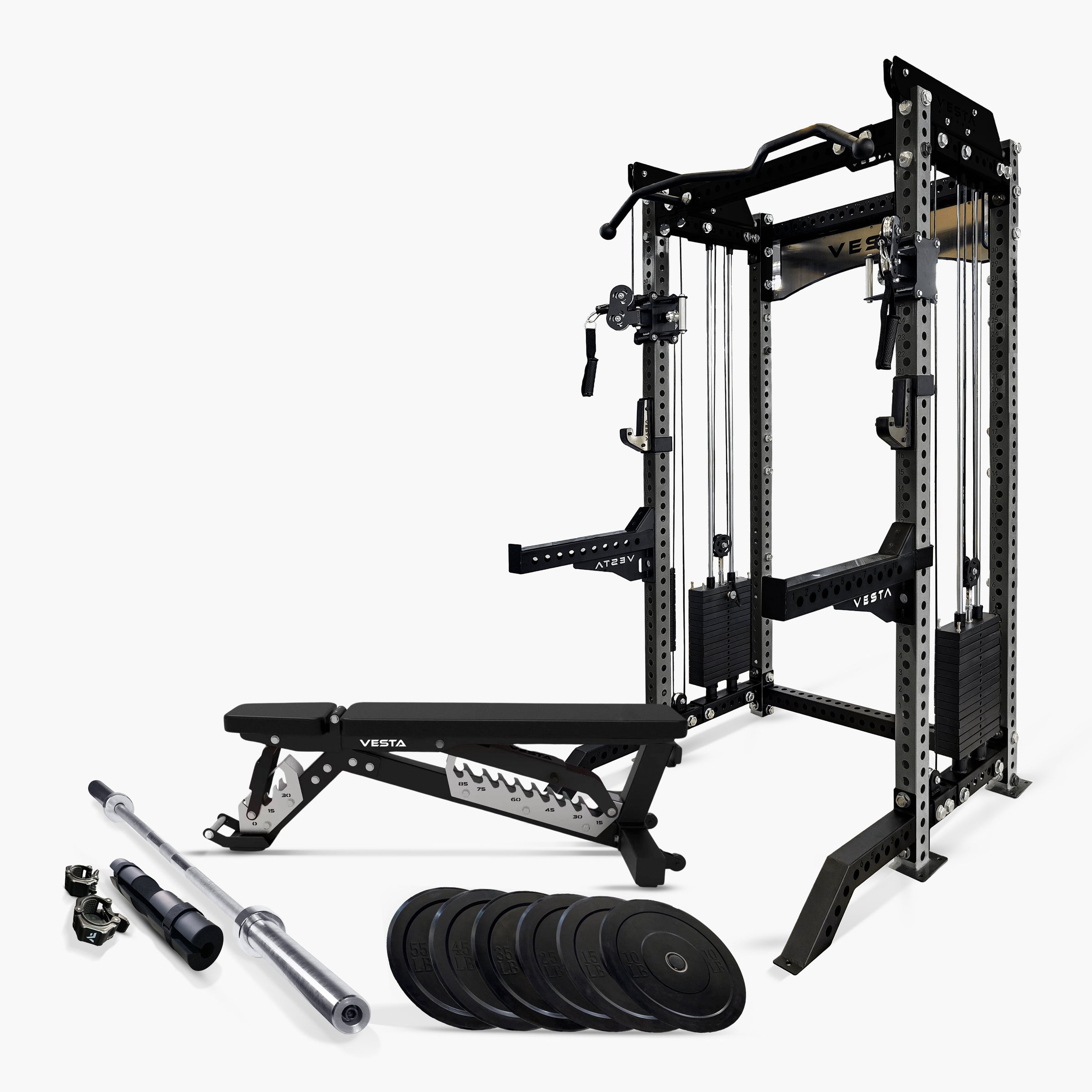 Ultimate Package I - PRO SERIES 2IN1 Ultimate Half Rack Functional Tra ...