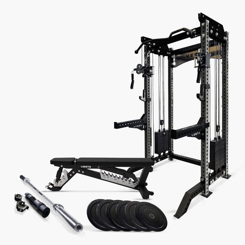 Ultimate Package I - PRO SERIES 2IN1 Ultimate Half Rack + Functional Trainer Combo
