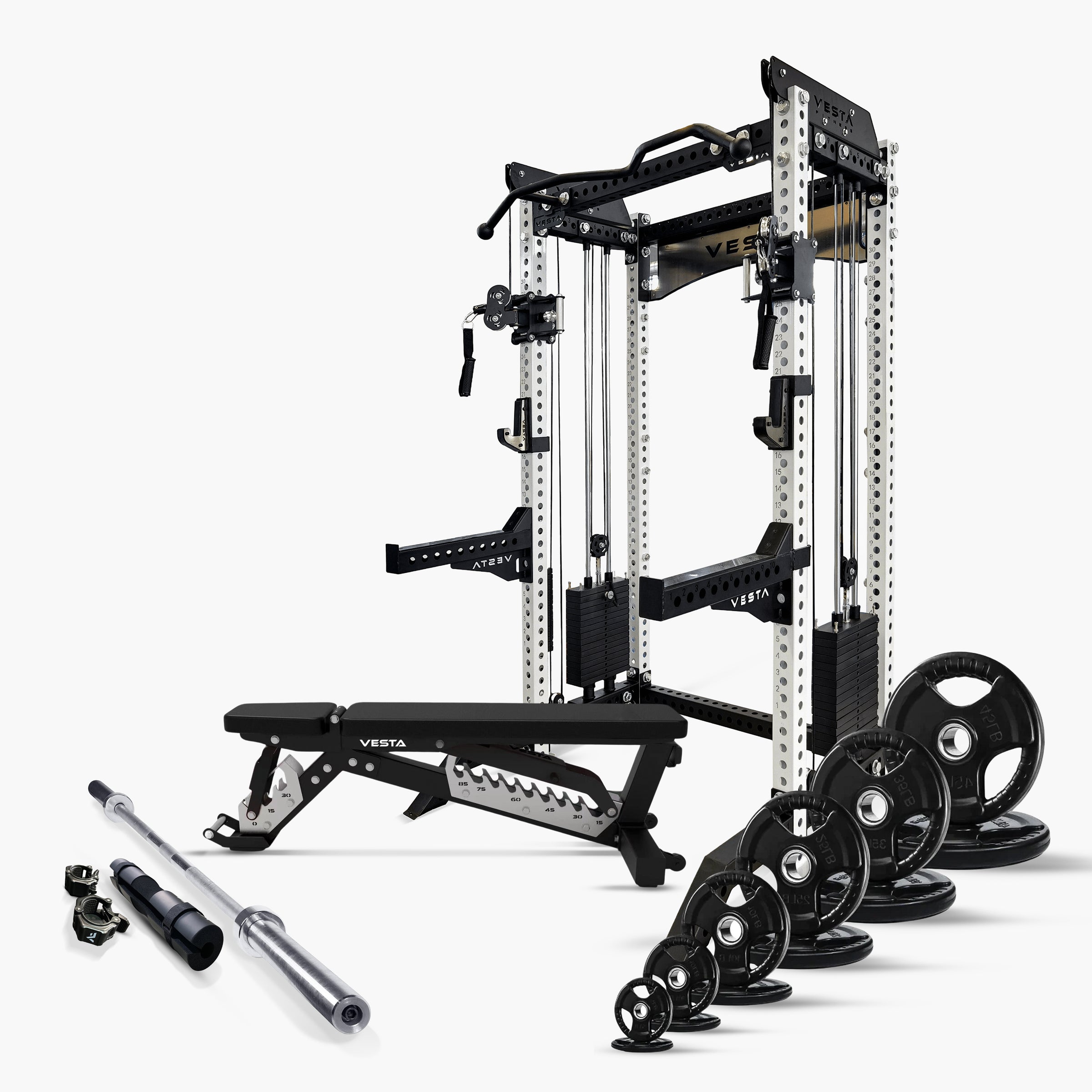 Ultimate Package I - PRO SERIES 2IN1 Ultimate Half Rack Functional Tra –  Vesta Fitness Store
