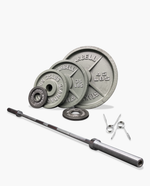 Olympic Cast Iron Weight Plates And Olympic Barbell