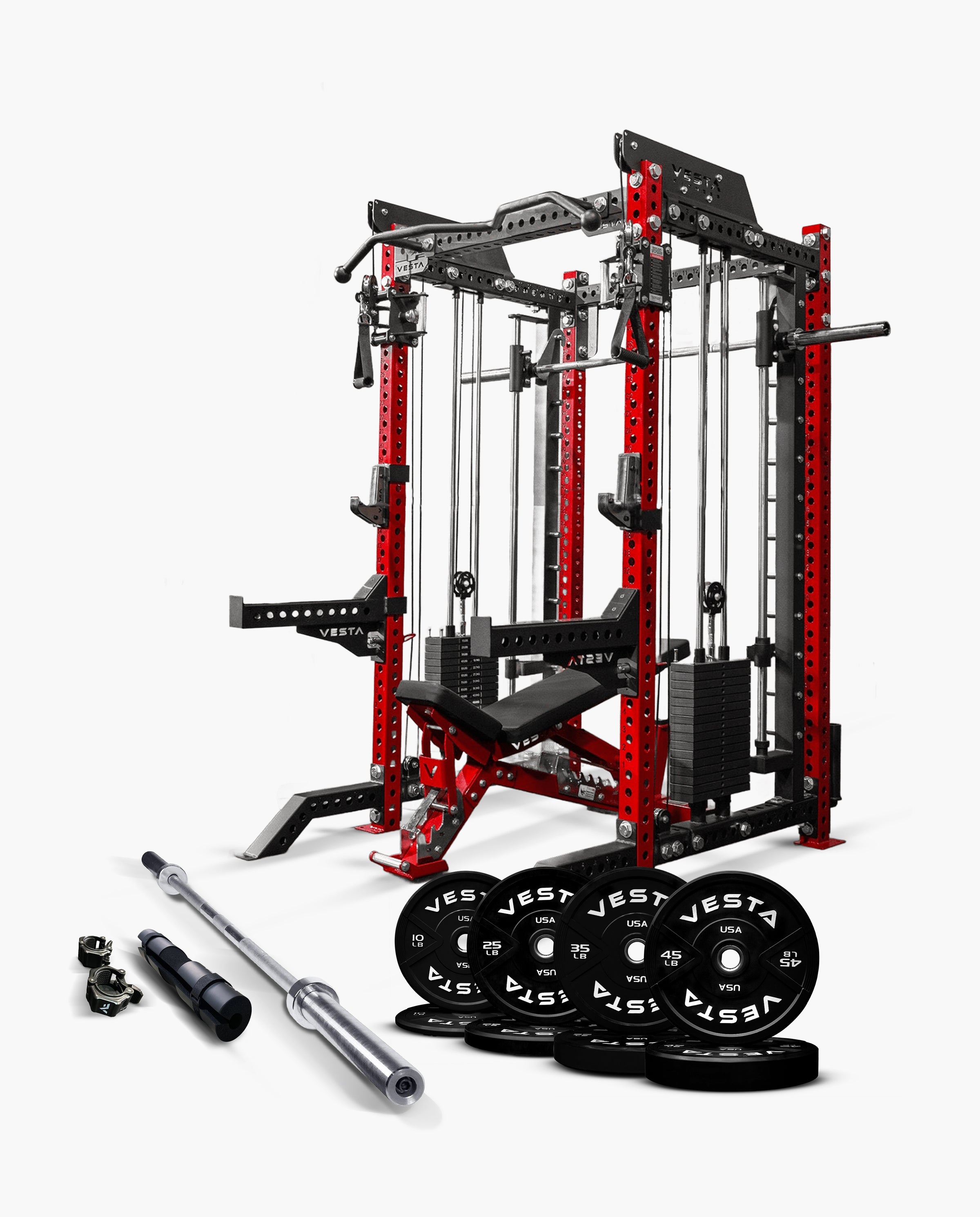 Ultimate Package II - PRO SERIES 3IN1 Ultimate Rack With Smith Machine ...