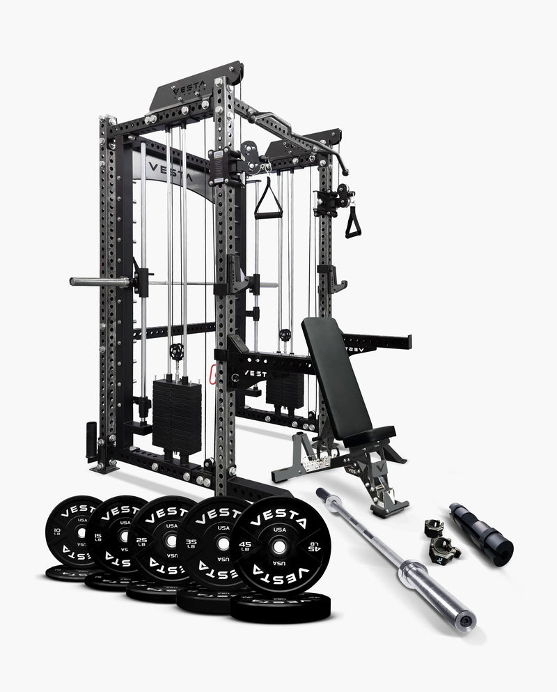 Ultimate Package II PRO SERIES 3IN1 Ultimate Rack With Smith Machine Vesta Fitness