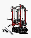 Ultimate Package II - PRO SERIES 3IN1 Ultimate Rack With Smith Machine 260 lb red