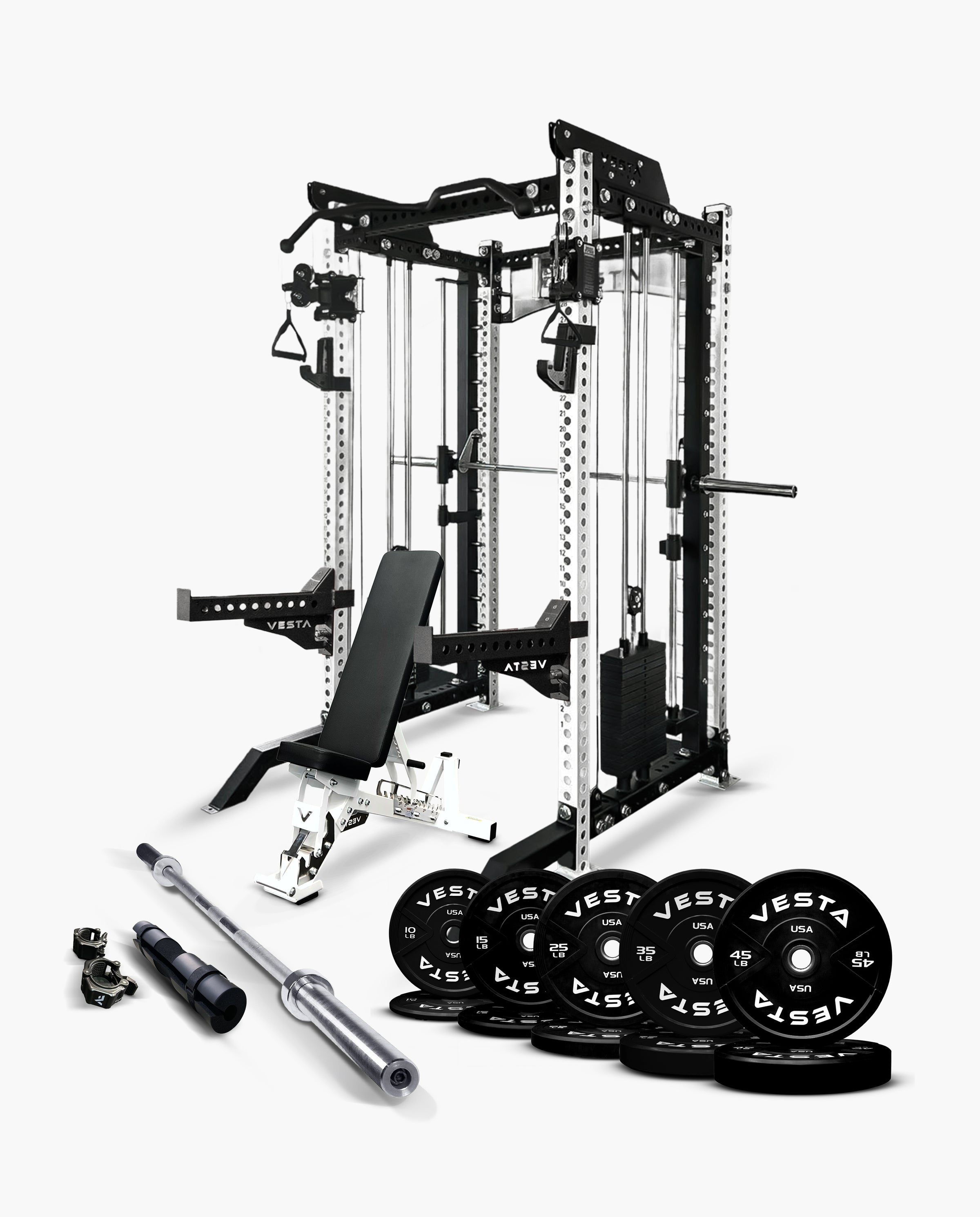 Ultimate Package II - PRO SERIES 3IN1 Ultimate Rack With Smith Machine ...