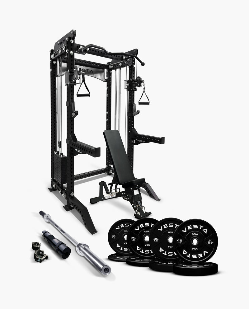 Ultimate Package I PRO SERIES 2IN1 Ultimate Half Rack Functional Tra Vesta Fitness Store