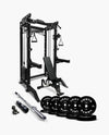 PRO SERIES 2IN1 Ultimate Half Rack Functional Trainer Combo Black 260lb