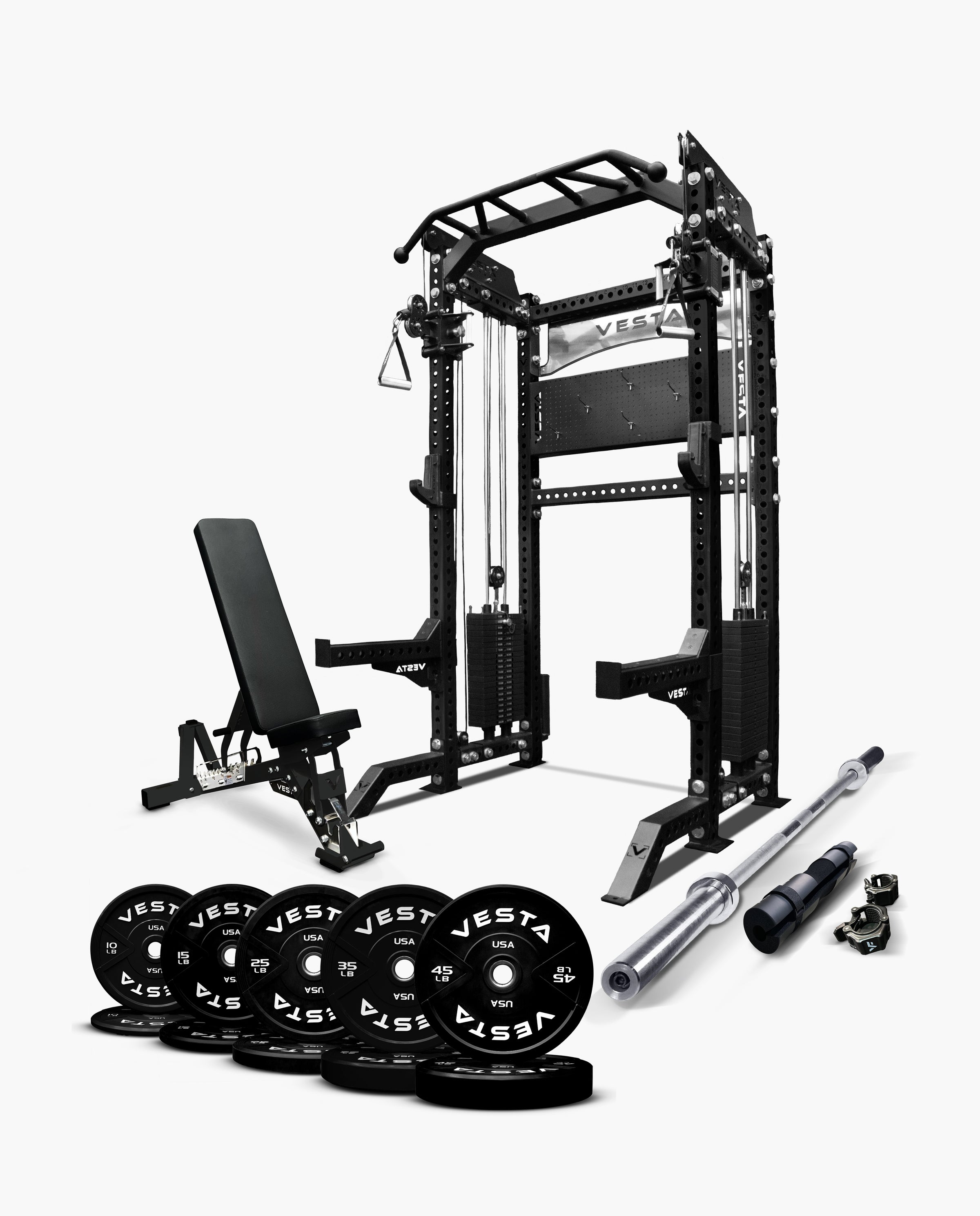 Tra Racks Ultimate Package I - PRO SERIES 2IN1 Ultimate Half Rack Functional Tra ...