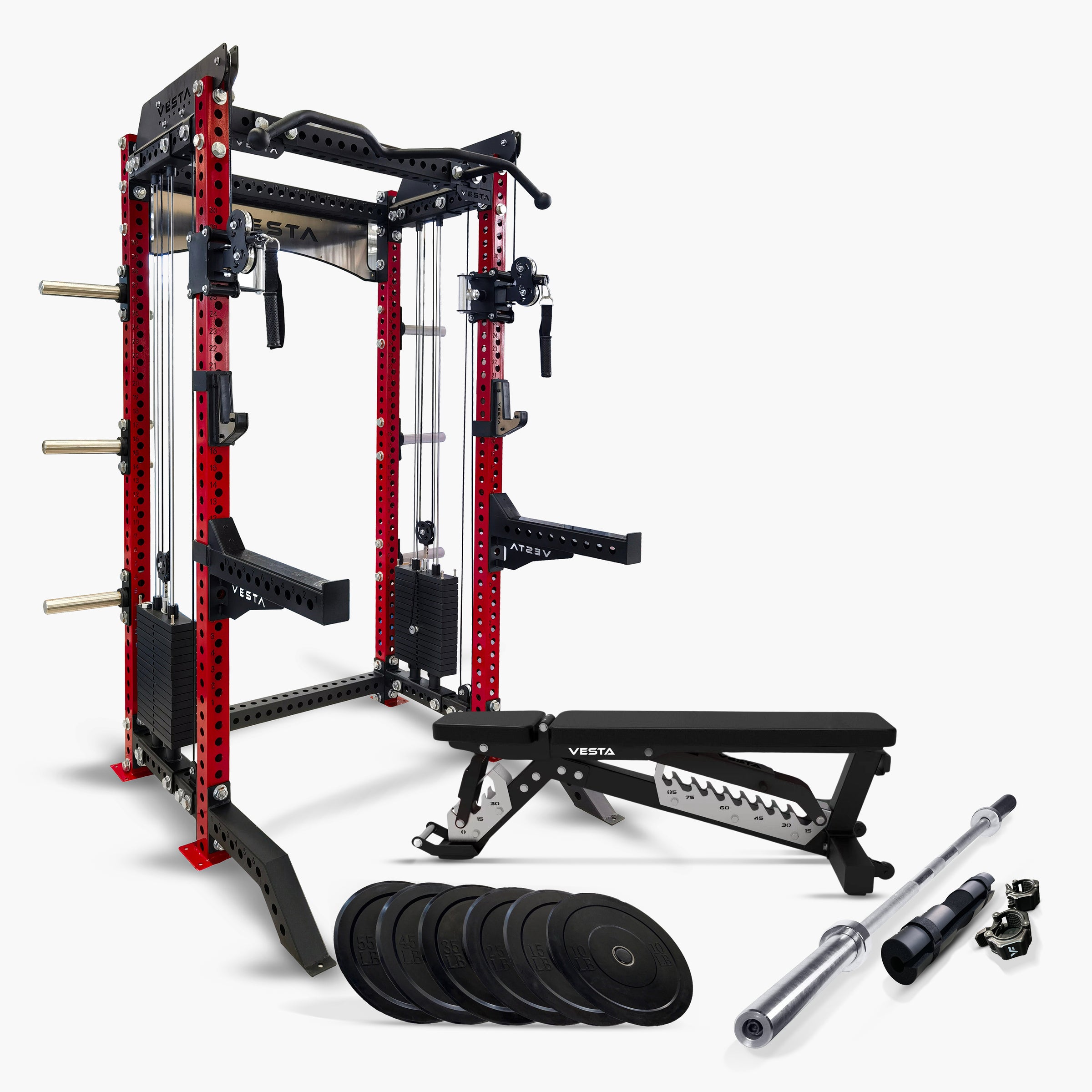 Ultimate Package I - PRO SERIES 2IN1 Ultimate Half Rack Functional Tra ...