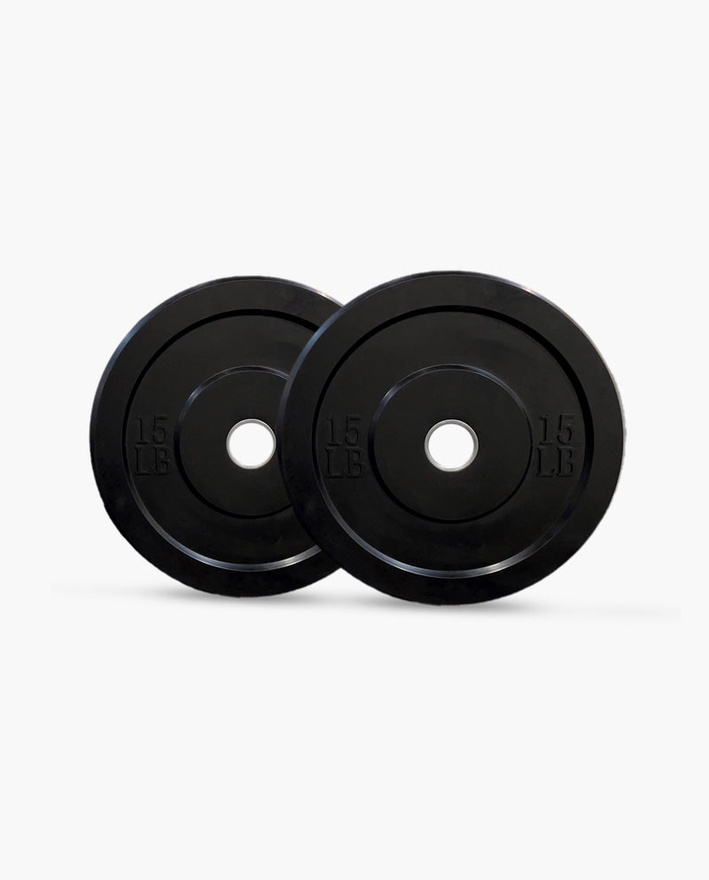 Standard Black Bumper Plates 15 lb