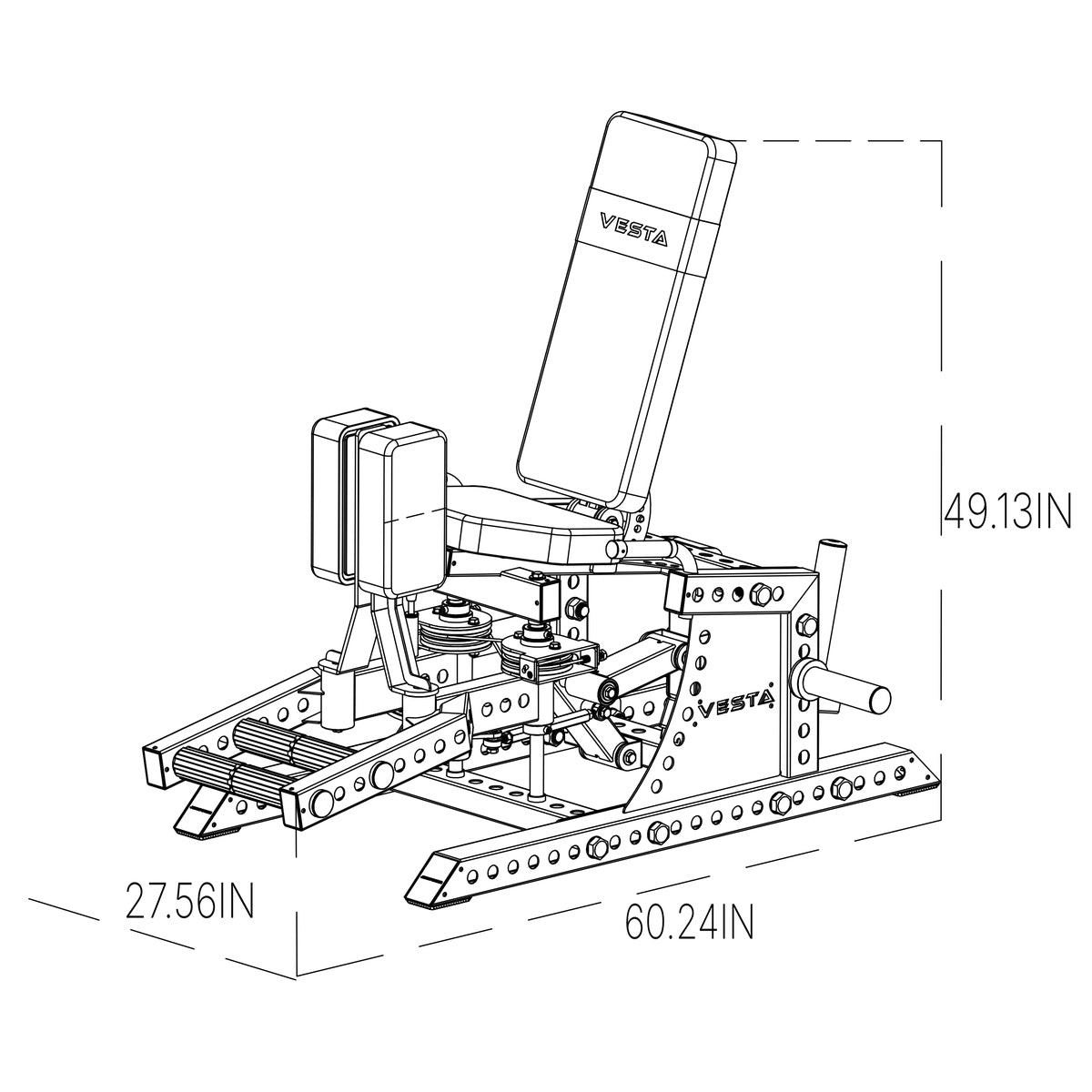 Studio Series Plate Loaded Hip Abductor and Adductor Machine specification image 1