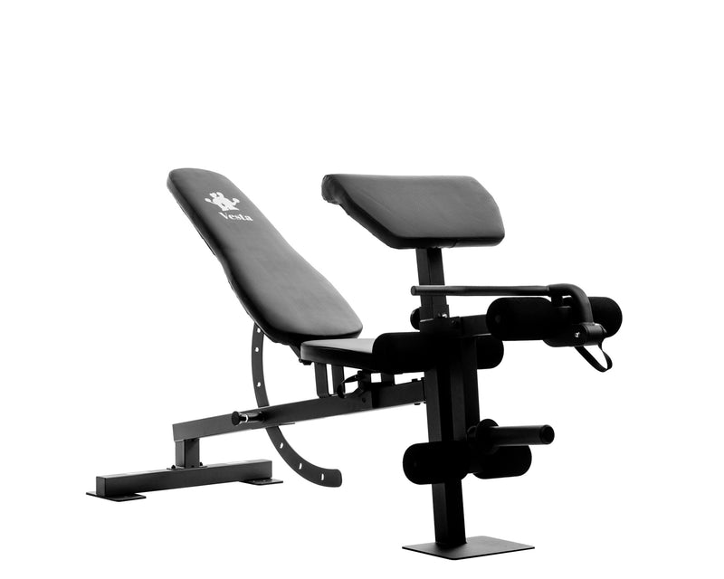 Gorilla sports Weight Bench Including Lat Attachment Black
